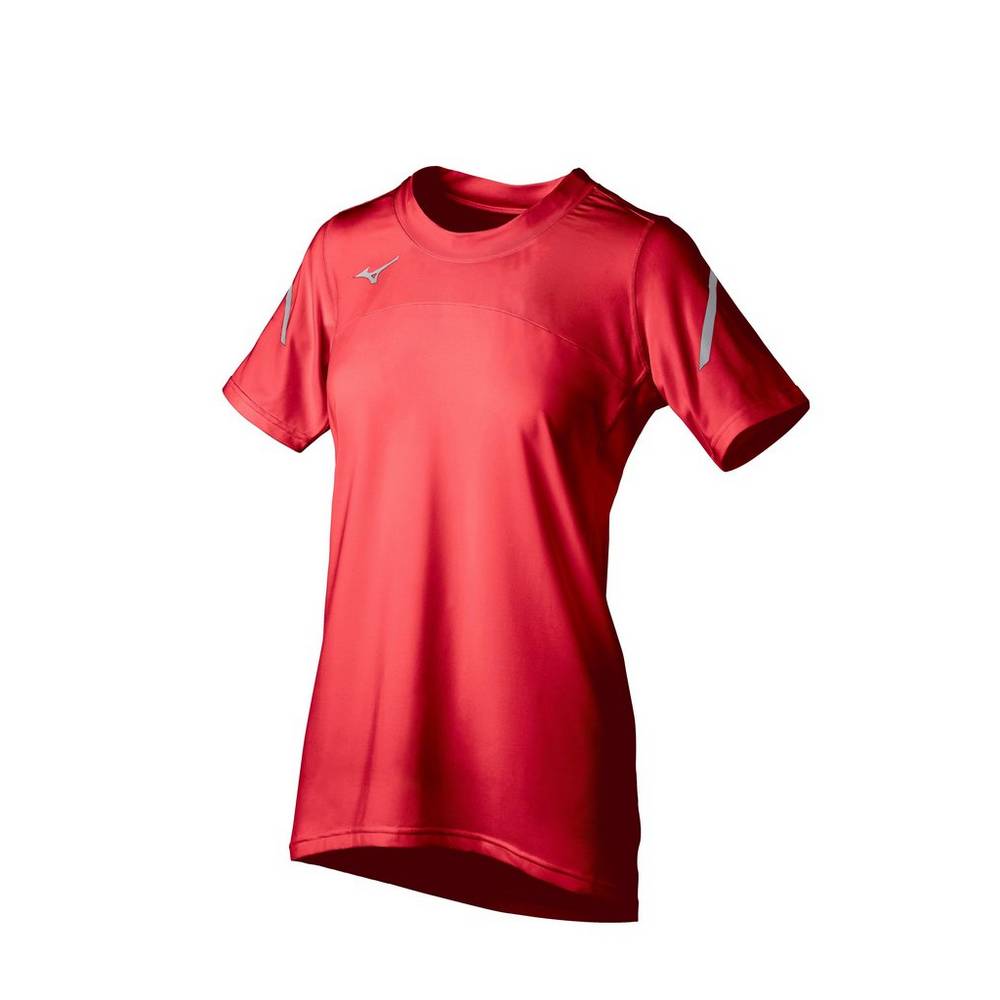 Mizuno Techno VII Short Sleeve - Bayan Forma - Kırmızı Türkiye (BCMQUE-087)